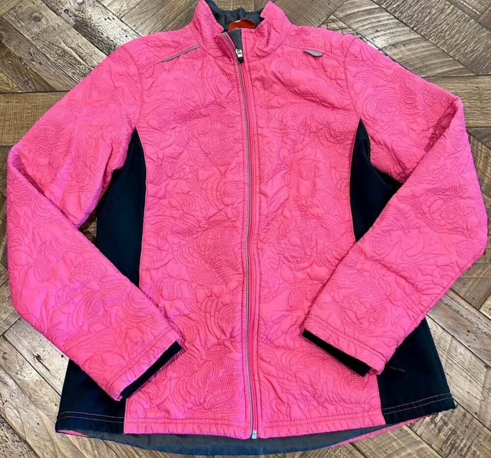 Saucony Women's Quilted Full-Zip Athletic Performance Jacket, Pink